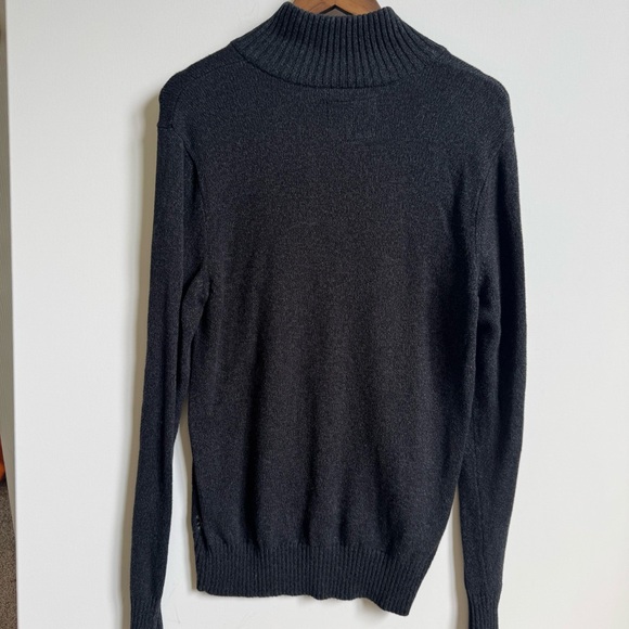 American Eagle Outfitters Charcoal Grey Sweater with Button Up Collar Size XS - Picture 2 of 5